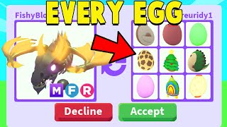 I traded for EVERY EGG in Adopt Me [upl. by Ecirum]