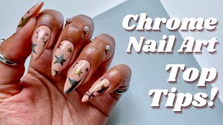 Get The BEST Chrome Nail Art Results Using These Tips [upl. by Kcirdderf]