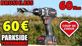 PARKSIDE PERFORMANCE Perceuse visseuse BRUSHLESS 20 V Cordless Drill driver PABSP 20 Li A1 [upl. by Butch]