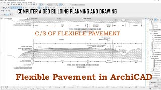 Flexible Pavement Cross Section in ArchiCAD Part 2 How to draw a road typical section in Archicad [upl. by Anirtruc381]