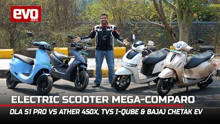 Drag Race Ather 450X vs Ola S1 Pro  Fast and fun electric scooters meet  Autocar India [upl. by Ydac]