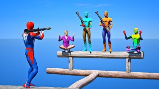 GTA 5 Epic Ragdolls  Spiderman and Super Heroes Jumpsfails Episode Euphoria Physics [upl. by Rogers199]