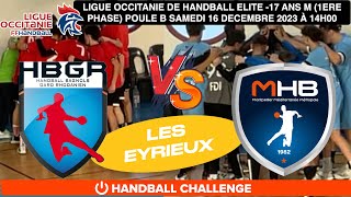 handball league OCCITANIE BAGNOLS GR HB vs MONTPELLIER HB u17 [upl. by Dare]