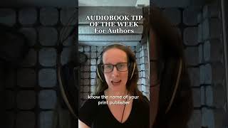 Quick Tip for Authors and Audiobook Rights Holders indiepublishing indieauthors audiobooks [upl. by Kcerb]