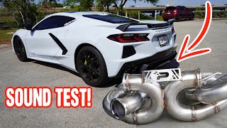 Making my C8 CORVETTE LOUD Straight pipe [upl. by Venita]