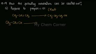 Propene to propan1ol I organic chemistry conversions for JEE NEET amp CBSE [upl. by Gorga]