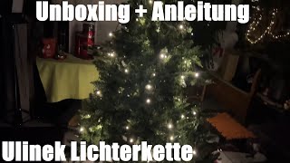 Ulinek Lichterkette Batterie Timer 40M Warmweiß Weihnachtsbeleuchtung für außen Unboxing amp Anleitung [upl. by Felicie30]