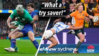 The BEST Try Saving Tackles in 2023 [upl. by Ijuy]