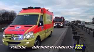 Verkehrsunfall A61 PKW amp LKW 2 Verletzte bei Sprendlingen Kreuznach112 de [upl. by Melloney]