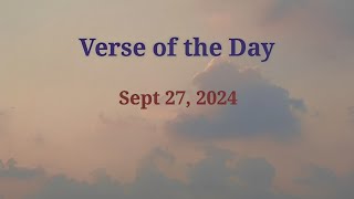 Verse for Friday September 27  Bible Verse of the Day [upl. by Glasgo330]