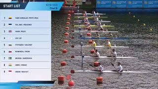 K2 Mens 1000m Final B  2023 ICF Kayak Sprint World Championships Duisburg amp Olympic Qualifiers [upl. by Kentiga]