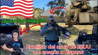 Ex militar del Army de los EEUU me enseña a disparar armas de diferentes calibres😱 [upl. by Tammany]