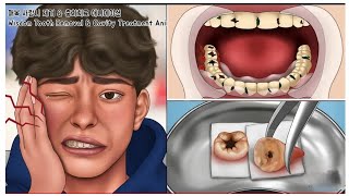 ASMR Wisdom Tooth amp Cavity Treatment Animation Full Ver  Teeth Whitening [upl. by Meli435]