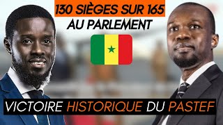 130 SIEGES SUR 165 REMPORTES PAR OUSMANE SONKO AU PARLEMENT SENEGALAIS UNE VICTOIRE HISTORIQUE [upl. by Alimac434]