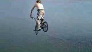 BMX bike flys off cliff [upl. by Ainslie]