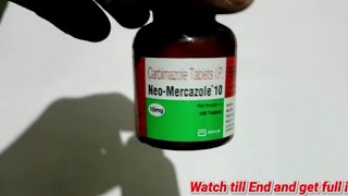 Neo Mercazole tablets for hyperthyroidism uses and sideeffects review  Medicine Health [upl. by Ellednahs790]