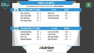 Mildura West CC 2nds v Nichols Point CC 2nds [upl. by Cheslie]