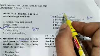 DHRICMR JRF previous year Biostatistics question of general aptitude 2023 nta icmr net pyq [upl. by Liba459]