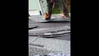 Bostitch Roofing gun speed nailing [upl. by Eelitan]