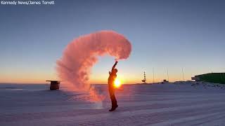 Boiling Water Freezes Over Chefs Head in Antarctica  Dogtooth Media [upl. by Kcir]