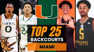 Top 25 Backcourts In College Basketball Miami Hurricanes [upl. by Litton740]