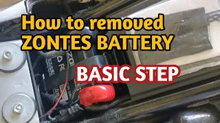 Zontes 310 How to removed Battery [upl. by Storfer]