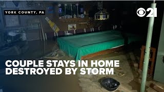 Couple living in home despite major hurricane damage community steps in [upl. by Veriee324]