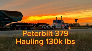 Peterbilt 379 Hauling 130k lb PowerScreen Crusher [upl. by Amalee]