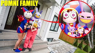 I CAUGHT POMNIS FAMILY IN REAL LIFE DIGITAL CIRCUS FAMILY MOVIE [upl. by Christophe]