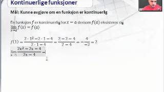 kap 72  Kontinuerlige funksjoner [upl. by Aleda]