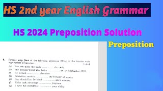 HS 2nd year English grammar preparation solution 2024 [upl. by Ueik]