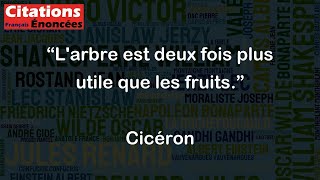 Larbre est deux fois plus utile que les fruits  Cicéron [upl. by Id]