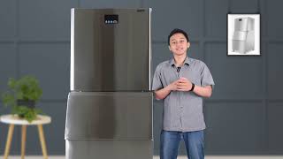 CARA PENGGUNAAN ICE MAKER XD500 DARI ICELER  CUBE ICE 500KG24 JAM SUHU 10°C  MESIN UNTUK USAHA [upl. by Allebasi]