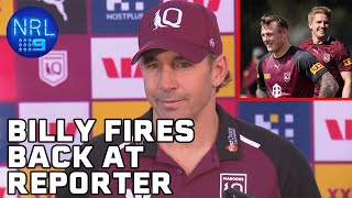 Billy Slater defends his controversial Origin selections QLD Maroons Presser  NRL on Nine [upl. by Southard693]