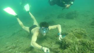 Freediving GoPro Villa Protiro Archeological Park of Sunken City of Baiae Bacoli Naples Italy [upl. by Yc]