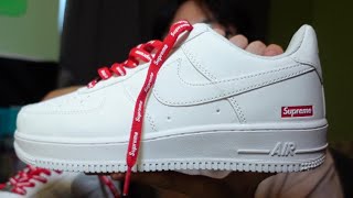 Supreme Air Force 1 From DHGate  Review  On Foot [upl. by Guevara]