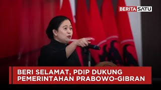 Beri Selamat PDIP Dukung Pemerintahan PrabowoGibran  Beritasatu [upl. by Enenaej]