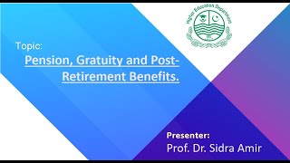 Pension Gratuity and PostRetirement Benefits [upl. by Ltney]