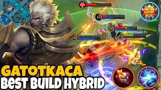 Gatotkaca Exp Lane Best Build Hybrid Sustain with Damage  Build Top 1 Global Gatotkaca  MLBB [upl. by Leuqram]