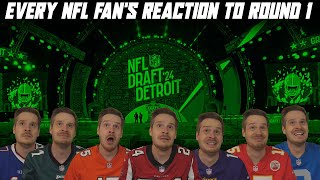 Every NFL Fans Reaction to Round 1 of the 2024 NFL Draft [upl. by Alracal]