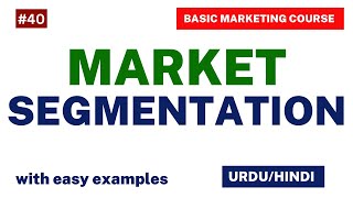 Market Segmentation  Concept Advantages Types Methods  with examples  in UrduHindi [upl. by Nywroc887]