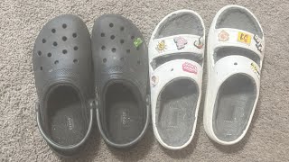 Comparing the Crocs fluffy sandals to the original fluffy Crocs [upl. by Oatis]