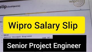 Wipro Senior Project Engineer Salary Slip  Wipro Jobs Salary  Wipro Salary Structure [upl. by Lacie]