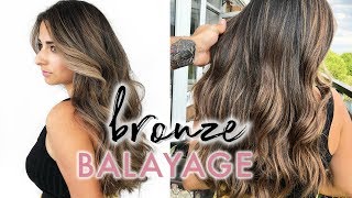 AM I BRONDE  Bronze Balayage Highlights on Dark Hair  Ysis Lorenna [upl. by Luise]