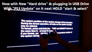 HOW TO FIX PS3  NEW HARD DRIVE amp UPDATE INSTALL [upl. by Lita]