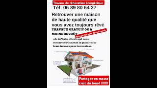 Nous aidons les pavillons de France à obtenir une maison aux normes gratuitement 06 89 80 64 27 [upl. by Nauqe]