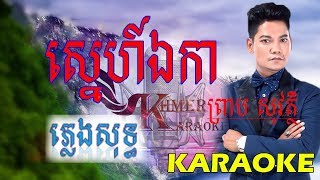 ស្នេហ៍ឯកា ភ្លេងសុទ្ធ 100 ព្រាប សុវតិ្ថ Sne ekka  preab sovathkaraoke pleng sot 100 OFFICIAL [upl. by Nelrah]