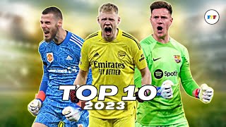 Top 10 Goalkeepers Of 2023 [upl. by Aynotak]