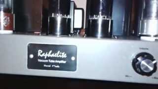 RAPHAELITE DS6V 6V6 Vacuum Tube Integrated Amplifier Class A playing [upl. by Mossolb]