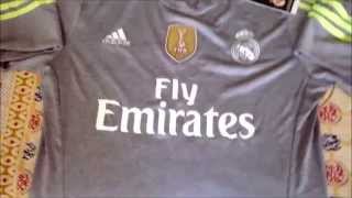 Real Madrid 201516 Away Kit Unboxing  Club World Cup Badge [upl. by Goddord]